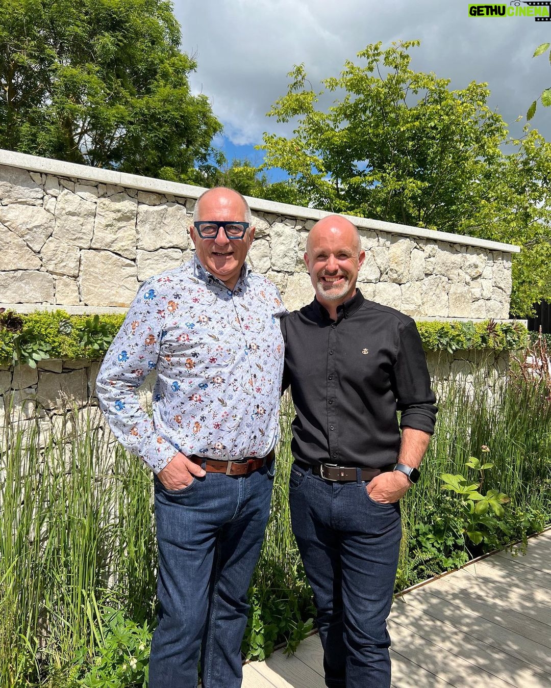 Hugh Wallace Instagram - A wonderful morning enjoying a sneak peek of the fantastically designed @caraghnurseries sponsored garden designed by @andrew_christopher_dunne #garden #gardendesign #irishgarden Bord Bia Bloom