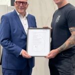 Hugh Wallace Instagram - Today @stone.nixon & @cosentino.ie organised a surprise for me. The very talented @gerard_devine_poetry not only recited his wonderful poem but gave me my own copy. This is a little sneak peek and we will get together soon & post the whole poem. #poetry #architect