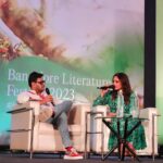 Huma Qureshi Instagram - A day well spent at The Bangalore Lit Festival with @_sidharth_jain_ 🤍 talking all things Zeba- An accidental superhero @harpercollinsin @asuitableagency