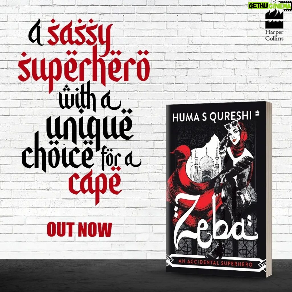 Huma Qureshi Instagram - @iamhumaq has impressed critics and audiences with every role since her debut. Now prepare to be charmed by her debut novel #Zeba: An Accidental Superhero. Zeba’s interested in nothing but lazing on the terrace of her plush New York apartment, but fate has other plans for her… Out Now.  Grab a copy from your nearest bookstore or order online! #SuperheroStory #FantasyFiction #FemaleSuperhero #READWithHarperCollins #Superhero #Fiction #Superpowers