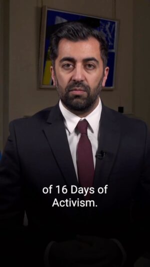 Humza Yousaf Instagram - Scotland can only thrive when all women and girls can live free of violence, abuse and harassment.

Boys and men can be changemakers. Hold each other to account. Speak out.

#16DaysofActivism.