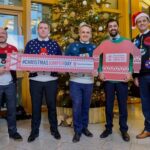 Humza Yousaf Instagram - Holyrood United* this afternoon in support of @savechildrenuk annual 🎄 #ChristmasJumperDay ✨ If you've not already signed up to take part, get involved and help raise money for children who need it most. 🎅 jumpers.savethechildren.org.uk *not a real fives team Scottish Parliament