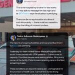 Humza Yousaf Instagram - This is the hospital my brother-in-law works in. I was able to message him last night and as @drtedros says the situation is petrifying. There can be no equivocation at a time of such inhumanity- there must be a ceasefire. Stop the killing of innocent civilians.