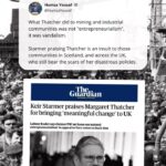Humza Yousaf Instagram - What Thatcher did to mining and industrial communities was not “entrepreneurialism”, it was vandalism. Starmer praising Thatcher is an insult to those communities in Scotland, and across the UK, who still bear the scars of her disastrous policies.