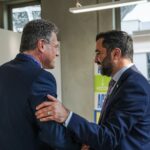 Humza Yousaf Instagram - 🏴󠁧󠁢󠁳󠁣󠁴󠁿 🇪🇺 With our vast renewable resources, Scotland is well placed to help Europe achieve its net zero targets and support energy security. In a meeting at #COP28 with @maros.sefcovic, @europeancommission Vice-President, I set out Scotland's ambition to work with the EU to tackle the climate emergency. Dubai, United Arab Emirates