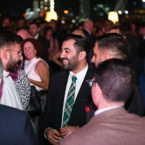 Humza Yousaf Instagram - A pleasure to host @ScotGov's 🏴󠁧󠁢󠁳󠁣󠁴󠁿 #StAndrewsDay reception #COP28 and showcase Scotland's sustainable food and drink produce. I was delighted to be joined by His Excellency Sheikh Maktoum Bin Butti Al Maktoum @maktoumbinbutti

Our delegation includes representatives from our renewable energy, agritech, space data, and bio-engineering businesses.

All playing a vital role in our transition to net zero.

#LetsDoNetZero