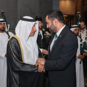 Humza Yousaf Instagram - A pleasure to host @ScotGov's 🏴󠁧󠁢󠁳󠁣󠁴󠁿 #StAndrewsDay reception #COP28 and showcase Scotland's sustainable food and drink produce. I was delighted to be joined by His Excellency Sheikh Maktoum Bin Butti Al Maktoum @maktoumbinbutti

Our delegation includes representatives from our renewable energy, agritech, space data, and bio-engineering businesses.

All playing a vital role in our transition to net zero.

#LetsDoNetZero