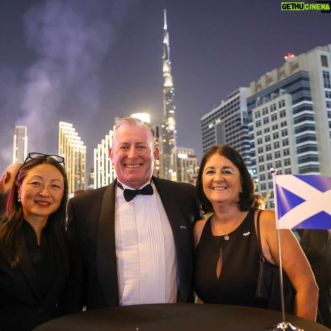 Humza Yousaf - 1.6K Likes - A pleasure to host @ScotGov's 🏴 #StAndrewsDay reception #COP28 and showcase Scotland's sustainable food and drink produce. I was delighted to be joined by His Excellency Sheikh Maktoum Bin Butti Al Maktoum @maktoumbinbutti
Our delegation includes representatives from our renewable energy, agritech, space data, and bio-engineering businesses.
All playing a vital role in our transition to net zero.
#LetsDoNetZero