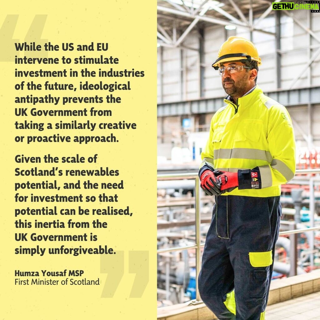 Humza Yousaf Instagram - This isn’t just a debate about independence. There are actions the UK Government could take now to unleash Scotland’s renewables potential and create jobs. Instead of action, like we have seen in the US & EU, the UK is standing still. We can’t afford more Westminster inertia.