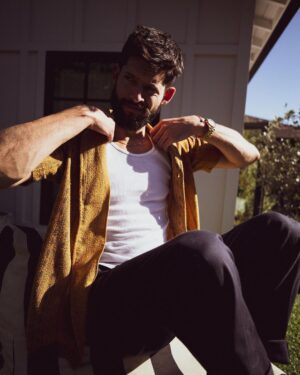 Hunter March Instagram - The last one is the real me ❤️ (a man with the debilitating fear that his beard will fall off at any second if he doesn’t hold it in place.)
