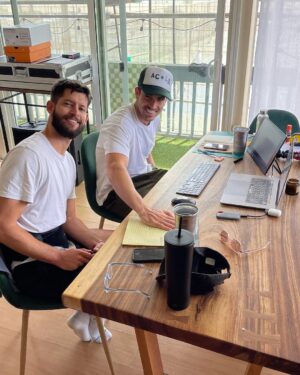 Hunter March Instagram - Happy birthday to my buddy from a different mummy! @stweedie and I started as hosts on the same network, became roommates, then started a TV development company called “Roo Mates”, sold our first show last year, and much, much more. All the while, he’s been avoiding my kisses which is truly an ego hit but I love him anyway. Happy 48th big guy.