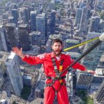 Hunter March Instagram - They asked me to smile in some promo pics for the Edge Walk at @cntower but I just got the photos back and apparently when I thought I was smiling I was actually screaming. My bad. Goofed up big time. I actually had a great time highly recommend it. I’m not crying in the last one. #toronto #cntower #edgewalk