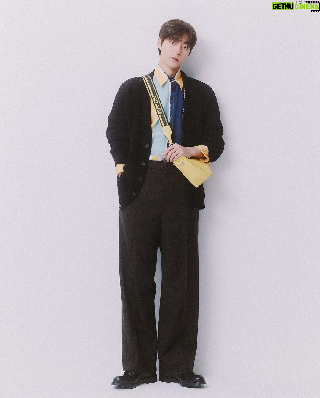 Hwang In-yeop Instagram - Prada FW22 menswear show by Miuccia Prada & Raf Simons is on Prada.com tonight at 10 PM @Prada #PradaFW22 #PradaTriangle #ad