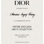 Hwang In-yeop Instagram – 🖤 @Dior @MrKimJones
#Dior #DiorWinter23

DIOR WINTER 2023 MEN’S COLLECTION – JANUARY 20TH 3PM PARIS TIME – TO BE REVEALED ON DIOR.COM
1월 20일 금요일 오후 11시 (한국 시간) 파리 현지에서 열리는 킴 존스의 WITNERL 2023 MEN’S 컬렉션이 DIOR.COM을 통해 공개됩니다.