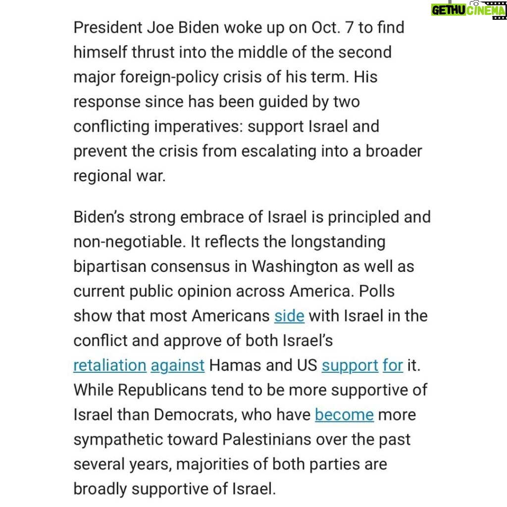 Ian Bremmer Instagram - "Unless he emerges as a peace broker (unlikely), an escalating and politically divisive war in the Middle East can only hurt Biden." In his latest column, @ianbremmer explains how the Gaza war could threaten Biden's 2024 prospects. Read the full story at the link in @gzeromedia's bio. #Israel #Gaza #Hamas #News #NewsHeadlines #IsraelHamasWar #IanBremmer #Biden #2024