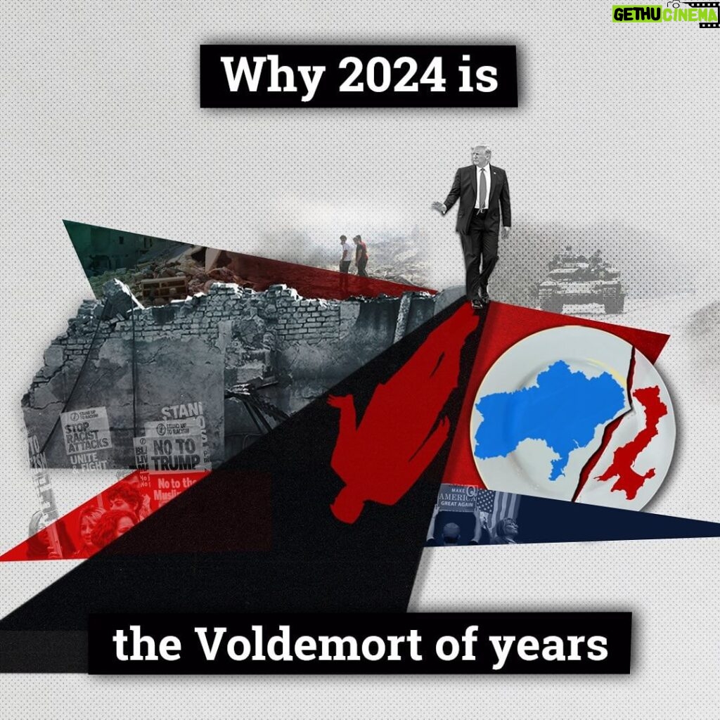 Ian Bremmer Instagram - 2024. Politically it’s the Voldemort of years. The annus horribilis. The year that must not be named. From a global political risk perspective, this is the most dangerous and uncertain year @ianbremmer has covered in his lifetime. Three wars will dominate world affairs this year: Russia vs. Ukraine, now in its third year; Israel vs. Hamas, now in its third month; and the United States vs. itself, ready to kick off at any moment. The biggest challenge in 2024: the United States vs. itself. America’s political system is more dysfunctional than that of any other advanced industrial democracy. The 2024 election will exacerbate this problem no matter who wins, worsening the country’s political division, testing American democracy to a degree the nation hasn’t experienced in 150 years, and undermining US credibility on the global stage. Do you agree? Let us know in the comments 👇 Understand the top geopolitical risks of 2024 through @ianbremmer’s eyes at the link in @gzeromedia’s bio. #ianbremmer #USpolitics #2024 #USelection #trump