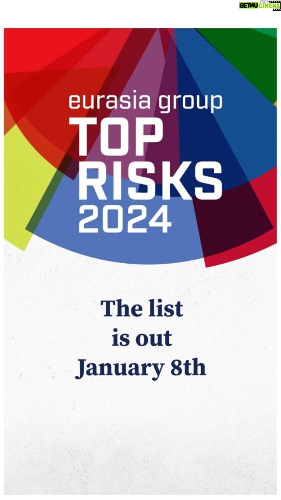 Ian Bremmer Instagram - New year, new geopolitical risks. Every year, @ianbremmer and Eurasia Group identify the 10 biggest geopolitical risks for the year ahead. Tune in live Monday, January 8 at 12pm ET on gzeromedia.com for the expert take on what’s ahead in 2024. Break down Eurasia Group’s #TopRisks2024 with @ianbremmer, Eurasia Group’s Cliff Kupchan, the New Yorker’s Susan Glasser, the International Peace Institute’s Mired Raad Zeid Al-Hussein, Stanford University’s Marietje Schaake, and our publisher Evan Solomon. Manhattan, New York