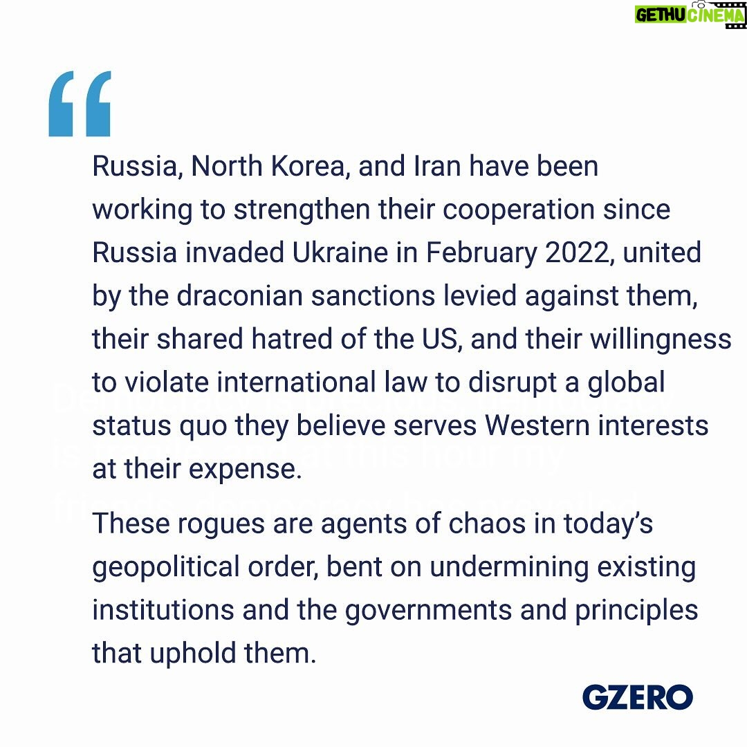 Ian Bremmer Instagram - North Korea is arming Russia for its war in Ukraine, plus Russia is helping North Korea in return, including advancing their ICBM program. That historically was a red line for the Americans. How will the West react to all this? @Ianbremmer weighs in: “It would not surprise me if we’re going to see more trouble from the North Koreans in the coming months.” Do you agree? Is North Korea going to become even more dangerous this year? Let us know in the comments 👇 #IanBremmer #NorthKorea #news #KimJongUn #russia #putin #ukraine #ukrainewar