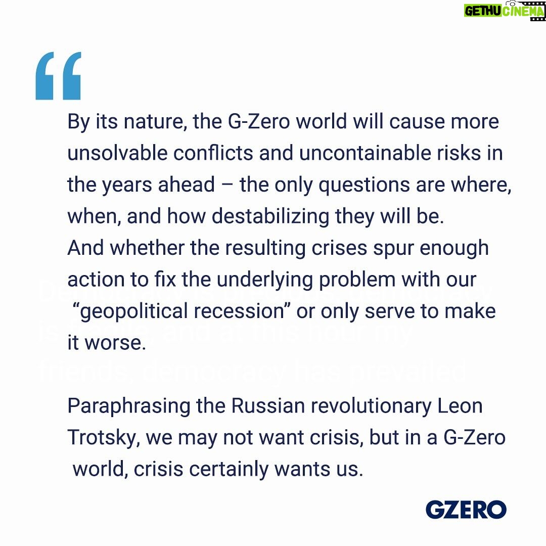 Ian Bremmer Instagram - 2024. Politically it’s the Voldemort of years. The annus horribilis. The year that must not be named. From a global political risk perspective, this is the most dangerous and uncertain year @ianbremmer has covered in his lifetime. Three wars will dominate world affairs this year: Russia vs. Ukraine, now in its third year; Israel vs. Hamas, now in its third month; and the United States vs. itself, ready to kick off at any moment. The biggest challenge in 2024: the United States vs. itself. America’s political system is more dysfunctional than that of any other advanced industrial democracy. The 2024 election will exacerbate this problem no matter who wins, worsening the country’s political division, testing American democracy to a degree the nation hasn’t experienced in 150 years, and undermining US credibility on the global stage. Do you agree? Let us know in the comments 👇 Understand the top geopolitical risks of 2024 through @ianbremmer’s eyes at the link in @gzeromedia’s bio. #ianbremmer #USpolitics #2024 #USelection #trump
