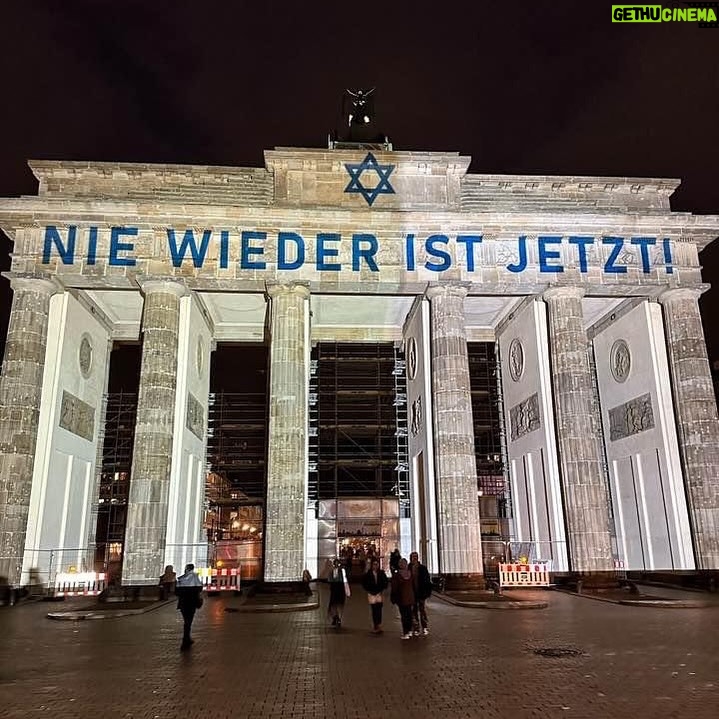 Ian Bremmer Instagram - “never again is now” 85 years after kristallnacht in berlin Brandenburg Gate, Berlin, Germany