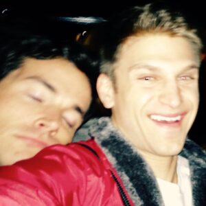 Ian Harding Instagram - Hey Keegan! Remember that time we took this awful picture together?! I don't either! But happy birthday! You have made my life all the better by being alive, and I hope to fill your coming years with laughter, joy, and the occasional quart of blood. Much love!!! @keeoone #birthdayboy  #friends #lookbehindyoukeegan #jkimnotthere #orami?