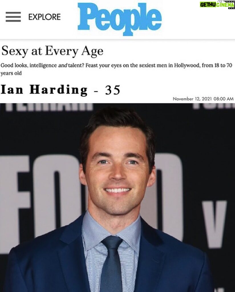 Ian Harding Instagram - My reaction to this great honor from @people magazine —>