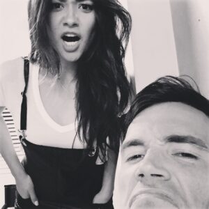 Ian Harding Instagram - Clearly happy to be working with this one again. @shaym