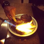 Ian Harding Instagram - Apparently this is the best way to cook a steak. @landonross #blowtorch
