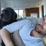 Ian Harding Instagram - Big props to Mochi for never leaving my side (literally) through this nasty cold.