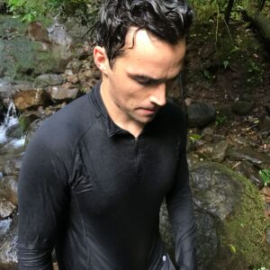 Ian Harding Instagram - #fbf to waterfall hikes, (then remembering I forgot a change of clothes...)