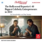 Ian Somerhalder Instagram - Wow. What. An. Honor. Thank you @Hollywood reporter for featuring @paulwesley and myself in the top 40 celebrity entrepreneurs for @brothersbondbourbon . Thank you @degenpener for putting this together. We have worked tirelessly to get here, and to be featured alongside some huge names and businesses makes it all worth it. Personally I’ve done 60 flights in the last 6 months, 18 months on the road…. and couldn’t be more grateful for it all. Thank you for helping us get here. Thank you for the support. We love you! #timetobond #brothersbondbourbon Photo by: @deanbradshaw