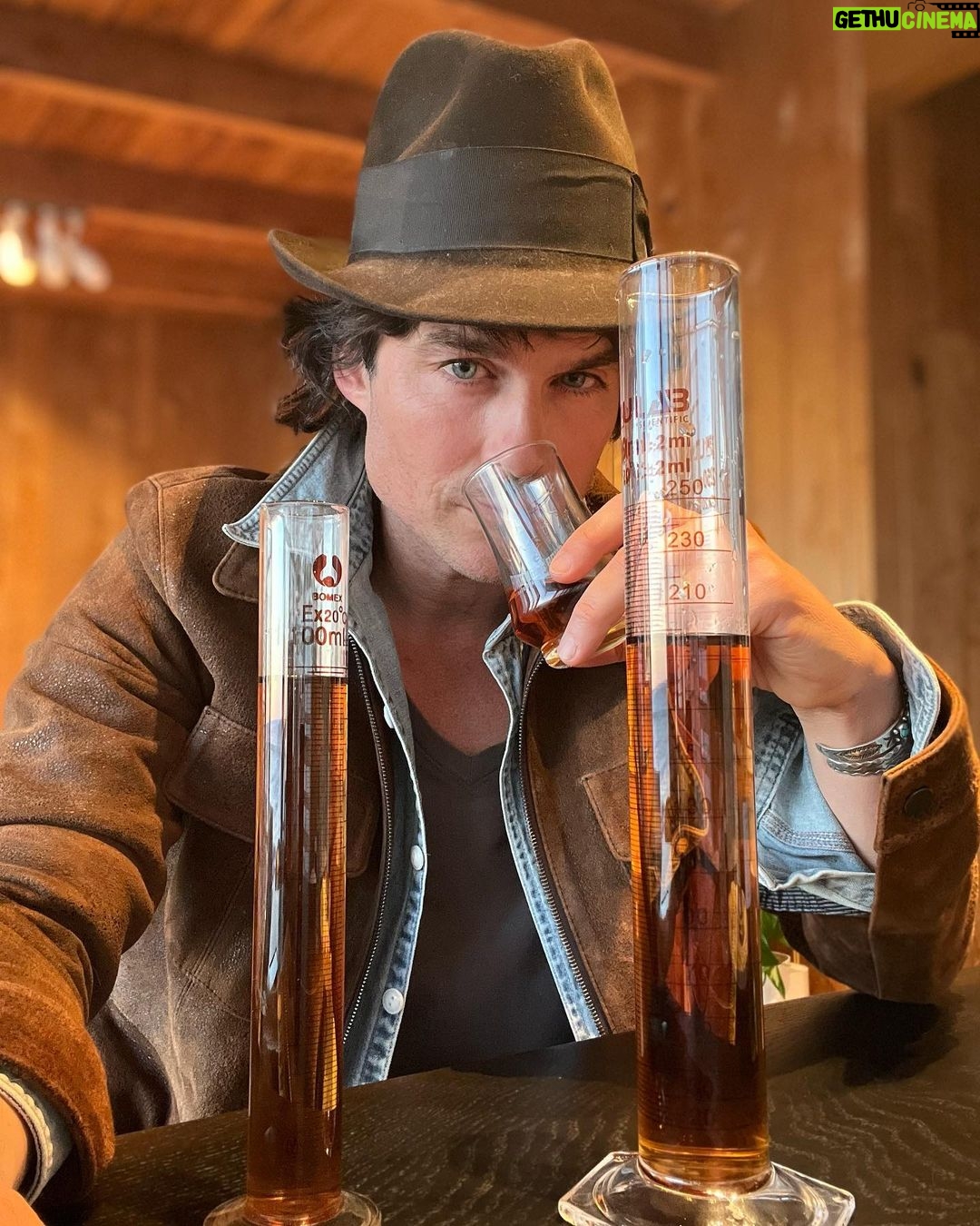 Ian Somerhalder Instagram - I’m over the moon. Blending our AWARD WINNING @brothersbondbourbon RYE has been one of the craziest journeys of my life. More to show you later about this journey. This dusty Stetson hat (I refuse to clean for superstitious reasons) was usually with me as my good luck charm. Thank YOU to all the Spirit competition panels for recognizing our wild passion for and incredibly hard work for flavor and quality. Thank YOU also to our online, retail and on premise customers for getting this to drop and share MAY 1st for you all to try. Get this RYE it will go FAST. Thank you to our distillery and bottling team. Your passion and expertise is unparalleled. Wow. Mind blown. 🤯 Love you ALL.