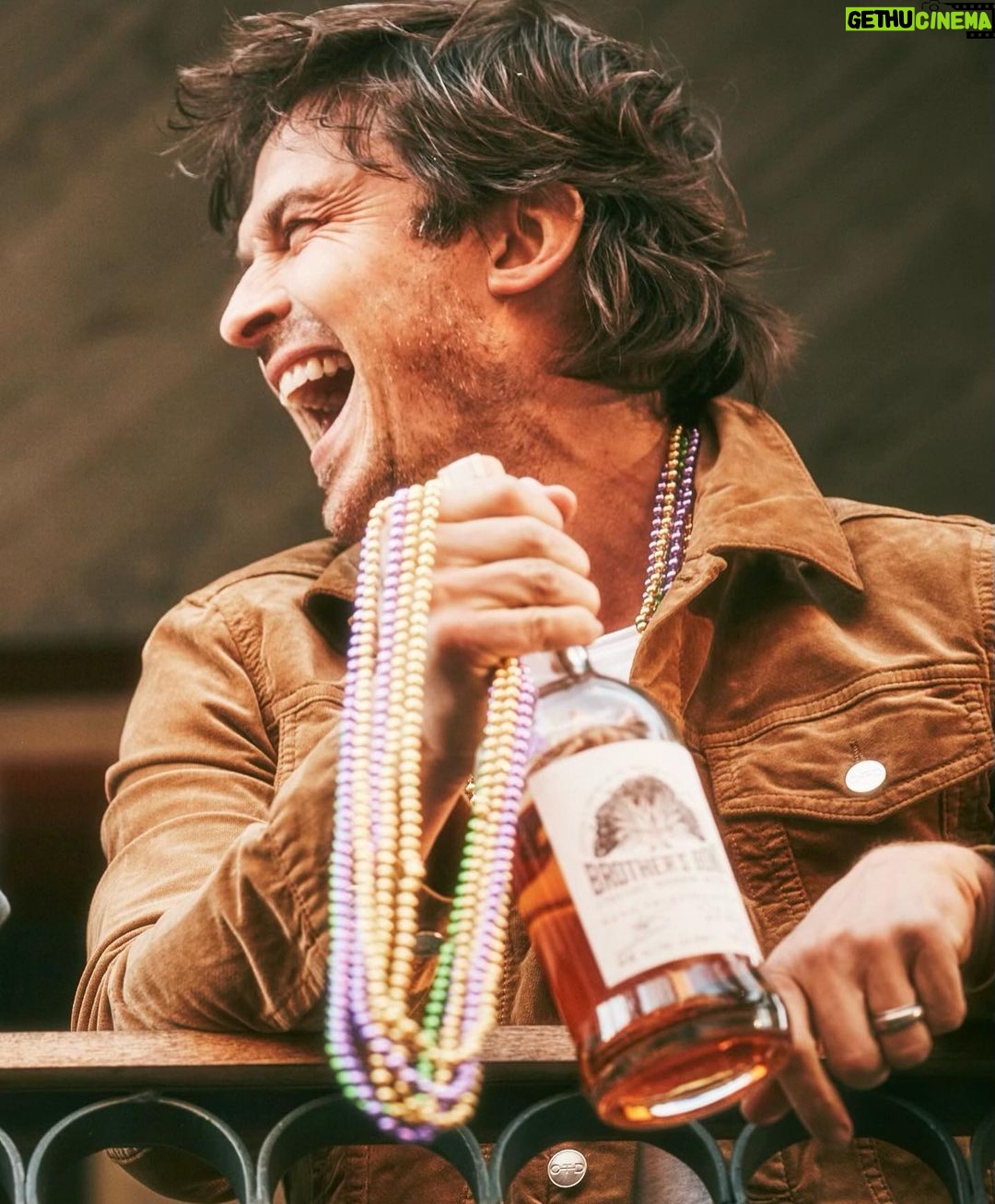 Ian Somerhalder - 1.2 Million Likes - Happy #MardisGras LOUISIANA! Ahhhh! I miss home! I hope you’ve BONDED with some @brothersbondbourbon !!! Smiles all around! I Love you Louisiana. I miss you Louisiana. I kiss you Louisiana! My 1st Mardi Gras was Feb 1979- I was 3 months old! #timetobond #brothersbondbourbon