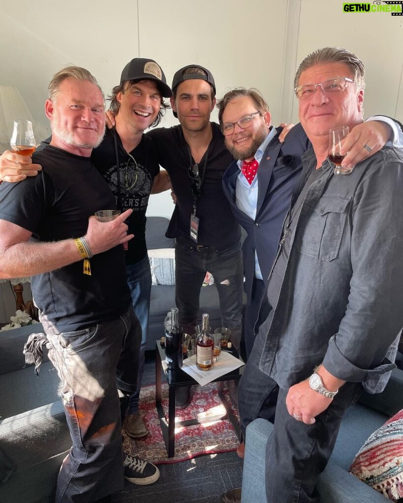 Ian Somerhalder Instagram - WHAT. A. WEEK. KENTUCKY!!! To everyone we met at our signings, I am so grateful! Thank you for waiting and coming out to support us. We also got to be apart of this amazing festival, @bourbonandbeyond, where I finally got to the legendary Wes Henderson aka @kybourbonmaker, @whiskeyrob, @the_whisky_boys and catch up with my guys @fredminnick & @jsblue1! Not to mention our insane panel with @krogerchrispicks where we talked about our flagship 80 proof and cask strength. I am just over the moon, and can’t wait for more of this. Thank you everyone!!! Louisville, Kentucky