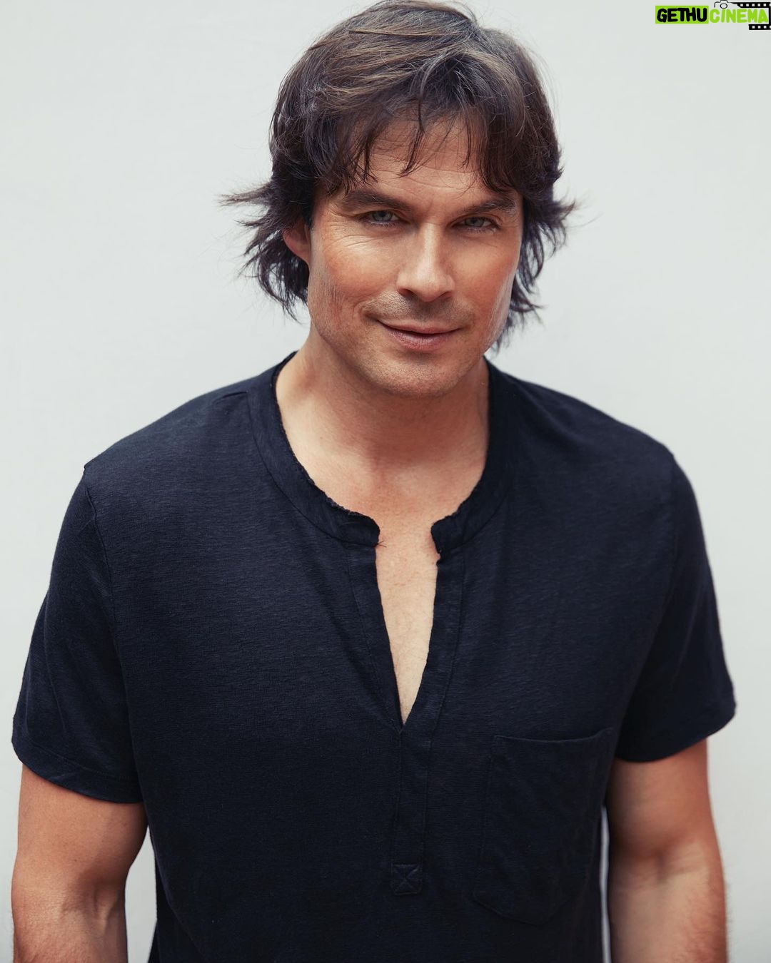 Ian Somerhalder Instagram - “For me, working hard toward a goal and doing something that I love is a privilege.” - @iansomerhalder The 43-year-old spoke with us from his farm outside of Los Angeles, where he has set up shop to live the “simple life” with his wife, @nikkireed , their four-year-old daughter, Bodhi, and 15 animals. Tap the #linkinbio to read how “farm life” has helped change his outlook on everything. Photographer: @johnrussophoto Written by: @liz.ritter