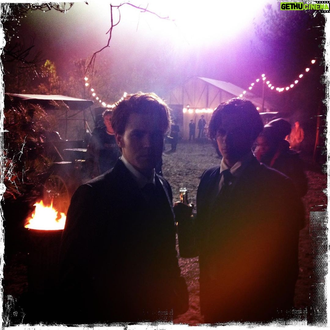 Ian Somerhalder - 1.4 Million Likes - Early Saturday morning in May early 1900’s. The Salvatore boys. Holding a giant bottle of bourbon.. From the archives…