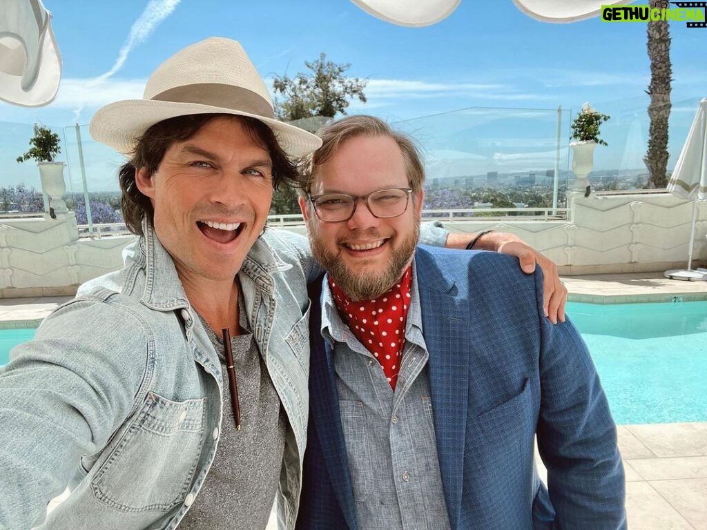 Ian Somerhalder Instagram - Me and the one and only @fredminnick right now at breakfast on the sunny Sunset Strip. Doing his podcast was transformational. Link in my stories. Please check this episode out. I’m super proud of this one. The coolest history lesson on bourbon I could’ve ever dreamed about. It was like a gift. You know, sometimes you just meet someone with such vast knowledge, immense passion and unmatched skill that it really is a treat even just to sit down and share some Bourbon, rye or 5 cups of coffee. What a magical breakfast at my favorite hotel in Los Angeles on the famous old Sunset strip where our bourbon sits at the bar of the famous Sunset Tower Hotel. Thank you for your service Fred, thank you for your generosity and thank you for all that you do for Whiskey. Bringing people together to discuss the history of distilling that goes back 6000 years into Sumerian times to making whiskey in America in modern times. Thank you for your guidance, thank you for your expertise and thank you for your friendship. Your buddy, Ian