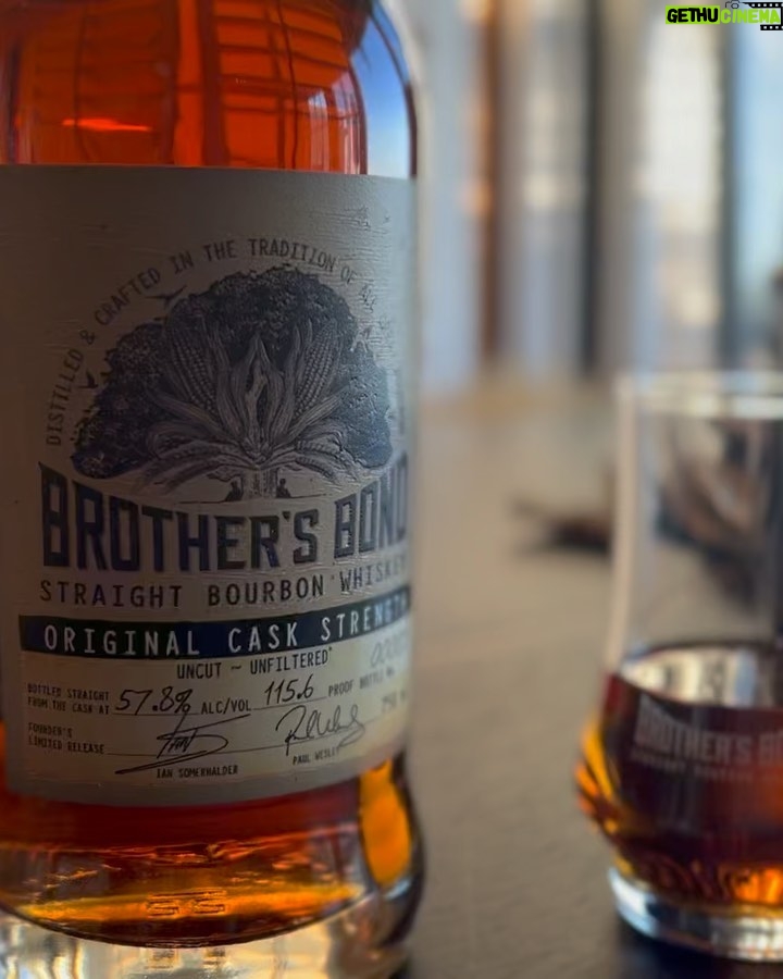 Ian Somerhalder Instagram - Today, our @brothersbondbourbon cask strength is available through an exclusive @reservebarspirits pre sale. We worked SO HARD on this, and know you will love it. Paul and I love this brand. We love this bourbon. And we cannot wait to share it with you. Check out the link in my bio to get your bottle.