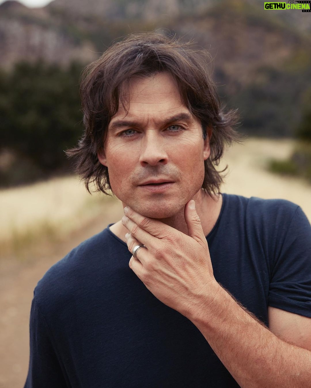 Ian Somerhalder Instagram - “For me, working hard toward a goal and doing something that I love is a privilege.” - @iansomerhalder The 43-year-old spoke with us from his farm outside of Los Angeles, where he has set up shop to live the “simple life” with his wife, @nikkireed , their four-year-old daughter, Bodhi, and 15 animals. Tap the #linkinbio to read how “farm life” has helped change his outlook on everything. Photographer: @johnrussophoto Written by: @liz.ritter
