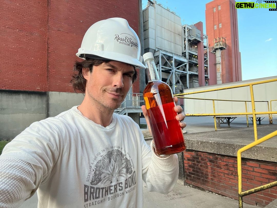 Ian Somerhalder Instagram - Blending this rye was no joke. I literally carried around a wooden crate full of blends for 6 months. It was nuts traveling around with my trusty crate and blending on any flat surface, spending endless hours at our studio and dreaming of what this would become. Traveling back and forth to Lawrenceburg and pouring over barrel numbers, and tasting tasting tasting with my boy Sam Schmeltzer, Master Blender at our distillery. We worked so hard on this. Please enjoy and share! I can’t wait for you to try this. Wow. P.S. my favorite pictures are at the end 😀