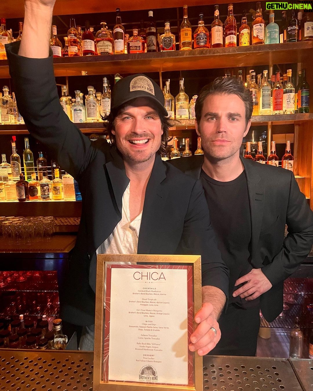 Ian Somerhalder Instagram - Dreaming about these insane @brothersbondbourbon cocktails and night at @chicarestaurants 🥃 CHICA Miami