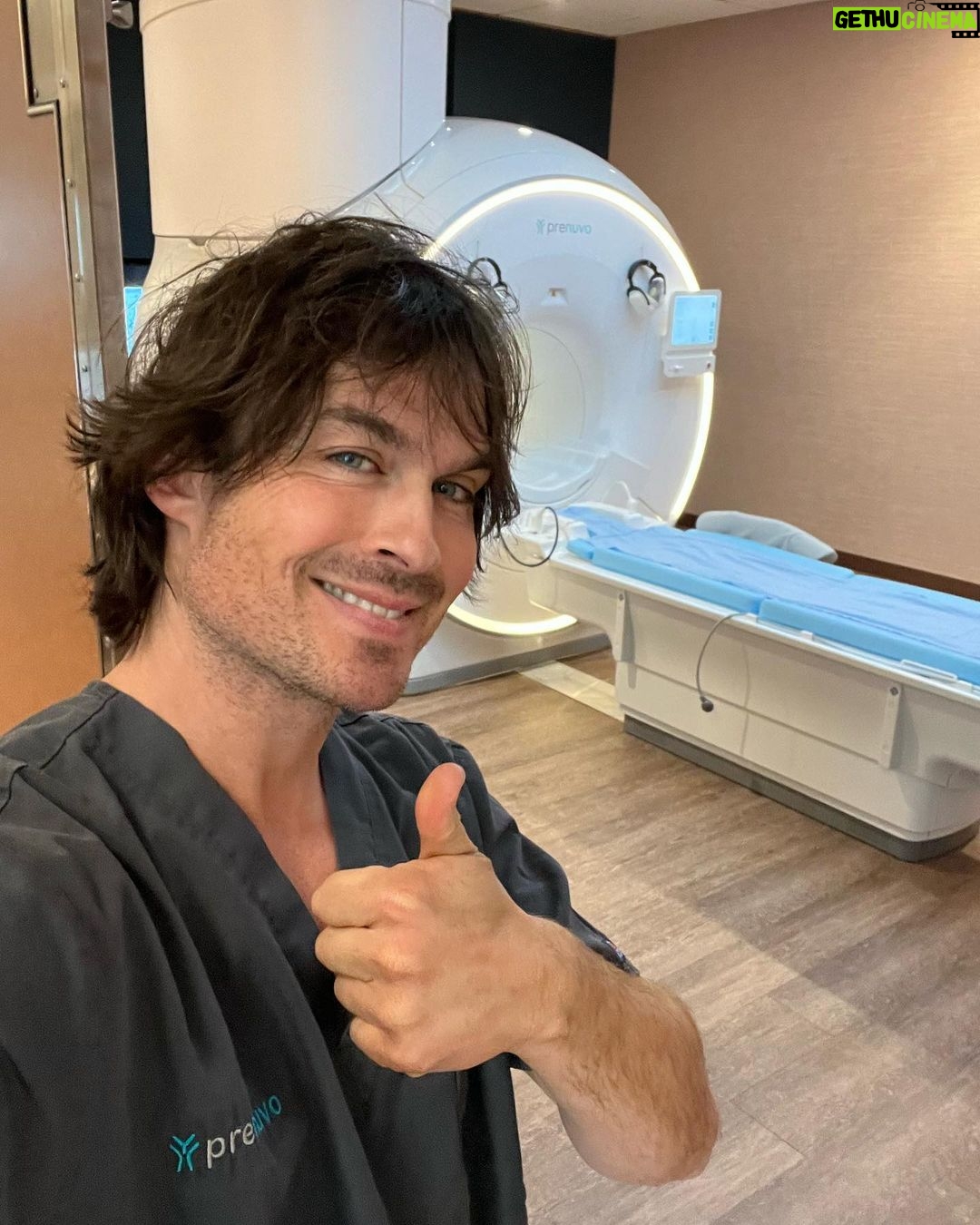 Ian Somerhalder - 2 Million Likes - Thank you Nik for this incredible gift, for introducing me to the @prenuvo team and always prioritizing the health of our family above all else. This was an exciting day. I got to spend an hour in this incredible machine watching Kiss The Ground with tears streaming down my face understanding just how fleeting it all is. I might seem like the epitome of health, but you’re looking at a guy who runs himself ragged. Over 90 flights last year alone building my bourbon company AKA Brothers Bond and I’ve found myself in some pretty compromising health situations as a result. ER visits, pulmonary emboli, you name it. The long and the short of it is prevention is the only path to perfection when it comes to health. I have lost too many friends and family members to cancers that were discovered too late. Ive spent years talking with doctors about the ways in which we, with proper guidance can get ahead of disease through optimizing our health before there is a problem. This incredible @prenuvo MRI technology allows the entire body to be looked at thoroughly for cancers that can go undetected for years, and found in the early stages with enough time to intervene. Most cancers they discover in patients that come in are actually only stage one, meaning there is the ability to recognize disease before it is too late. I encourage all of you to research the value of prevention. To invest whatever you can into yourself. There is a discount code I’ll put in my stories as well. Take care, stay safe and be well out there.
Love,
Ian