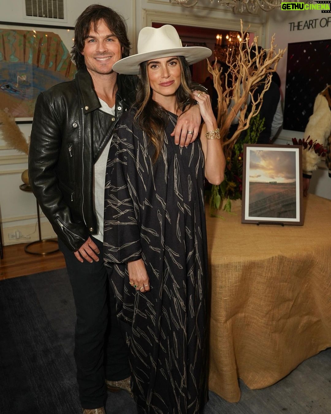 Ian Somerhalder - 1.3 Million Likes - Thank you Nik for including @brothersbondbourbon in The Art Salon dinner for @theartofelysium. What a special night, with special people and an even more special purpose of bringing creative resources to people in different communities.
Nik, The energy you bring is so powerful. Like no other. Thank you for being so supportive of our beautiful liquid gold. Wowwwwww.
Photos by Presley Ann