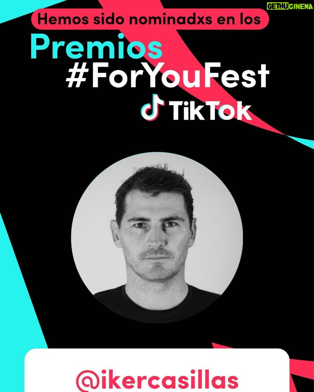 Iker Casillas Instagram - Si me lo dices hace un año no me lo creo. Y aquí estamos…Nominado a los premios @tiktok_es #ForYouFest!! Vaya aventura…Talento? Creatividad? Un cambio generacional? No sé qué han visto, pero ya que estamos, vamos a ganar!! 💪😂😎