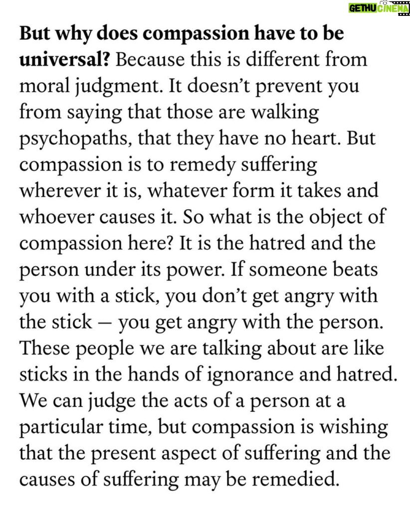Ilfenesh Hadera Instagram - I wish everyone would read this @nytmag article- I was thinking a lot last weekend about peace (see previous post) and happiness and the single most important thing needed to achieve/maintain a peaceful life. Many of you responded that it comes from within and I agree, but that’s so general! What specifically? I kept on coming back to compassion and how crucial it is to living a happy “unbothered” life. Nice to have theory confirmed by the ‘world’s happiest man’ ;) For me, peace can exist without happiness (temporarily) but the other way around…not so much Give a read and pass it on if you can~ swipe for a few things that really resonated. Shame to have an article like this locked behind a paywall #nytmag #nytimes
