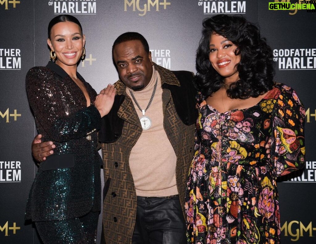 Ilfenesh Hadera Instagram - 🫶🏾 . . . Thank you to everyone who came uptown for our special season three screening of @godfatherofharlem Hope the rest of you will tune in tomorrow night on @mgmplus Hair @ursulastephen Makeup @georgisandev Threads @albrightfashionlibrary love my team ❤‍🔥