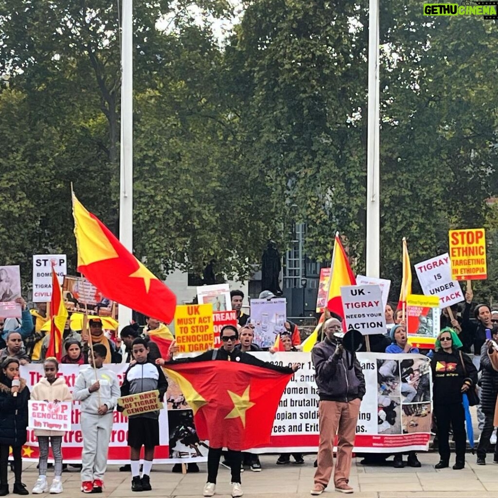 Ilfenesh Hadera Instagram - 700+ days of genocide. Moved and saddened to see this display of action and relentless pursuit of justice in London. God bless the people of Tigray. #tigraygenocide London, England