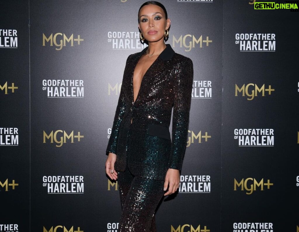 Ilfenesh Hadera Instagram - 🫶🏾 . . . Thank you to everyone who came uptown for our special season three screening of @godfatherofharlem Hope the rest of you will tune in tomorrow night on @mgmplus Hair @ursulastephen Makeup @georgisandev Threads @albrightfashionlibrary love my team ❤‍🔥