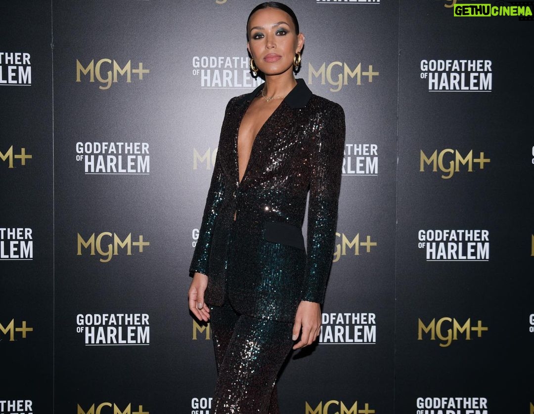 Ilfenesh Hadera Instagram - 🫶🏾 . . . Thank you to everyone who came uptown for our special season three screening of @godfatherofharlem Hope the rest of you will tune in tomorrow night on @mgmplus Hair @ursulastephen Makeup @georgisandev Threads @albrightfashionlibrary love my team ❤️🔥