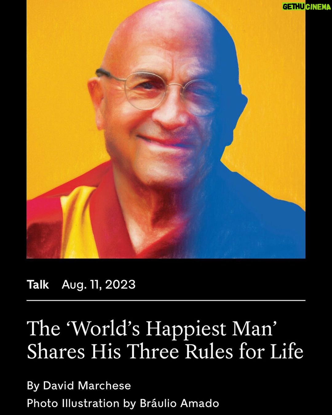 Ilfenesh Hadera Instagram - I wish everyone would read this @nytmag article- I was thinking a lot last weekend about peace (see previous post) and happiness and the single most important thing needed to achieve/maintain a peaceful life. Many of you responded that it comes from within and I agree, but that’s so general! What specifically? I kept on coming back to compassion and how crucial it is to living a happy “unbothered” life. Nice to have theory confirmed by the ‘world’s happiest man’ ;) For me, peace can exist without happiness (temporarily) but the other way around…not so much Give a read and pass it on if you can~ swipe for a few things that really resonated. Shame to have an article like this locked behind a paywall #nytmag #nytimes